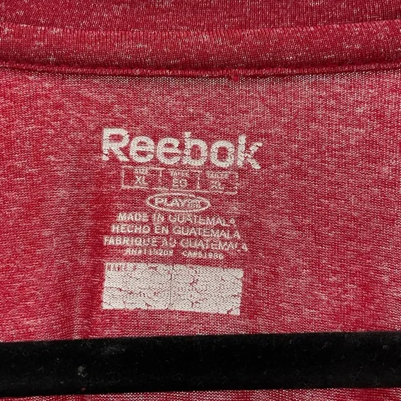Reebok Heathered Burgundy Crew Neck Tee size xl - Picture 2 of 4